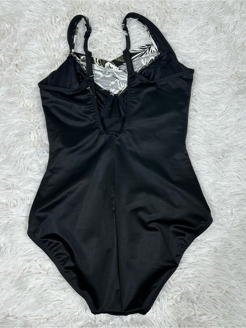 Miraclesuit Seraphina One Piece 10 Black Floral Underwire Tummy Control Swimsuit - Picture 7 of 15